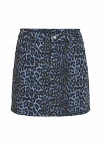 VICHIA LEOPARD SHORT - Denim skirt - regatta