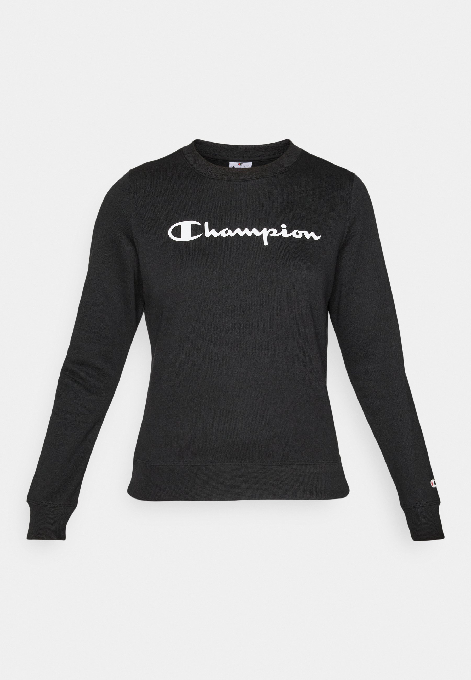 Champion BASICS CREWNECK LARGE LOGO - Mikina - black