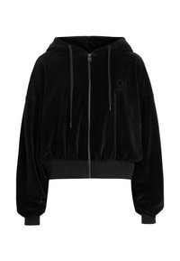 AllSaints VINNY VELVET - Felpa con zip - black