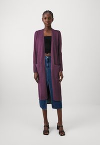 VILA VIRIL LONG CARDIGAN - Kardigan - plum perfect