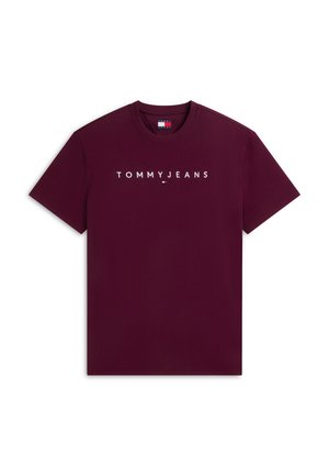 Tommy Jeans, TJM REG LINEAR LOGO TEE EXT - T-Shirt print - calypso berry