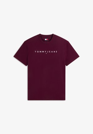 Tommy Jeans, TJM REG LINEAR LOGO TEE EXT - T-Shirt print - calypso berry