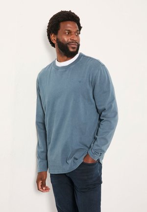 FatFace, TALL FIT - LONG SLEEVE HEAVYWEIGHT RELAXED FIT - Long sleeved top - mid blue