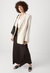 Lindex SKIRT MARY - Jupe longue - dark brown