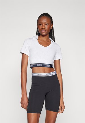 Guess NEW ALINE TOP  - Print T-shirt - heather stone white