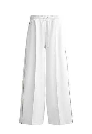OYSHO HEAVY WEIGHT - Tracksuit bottoms - white