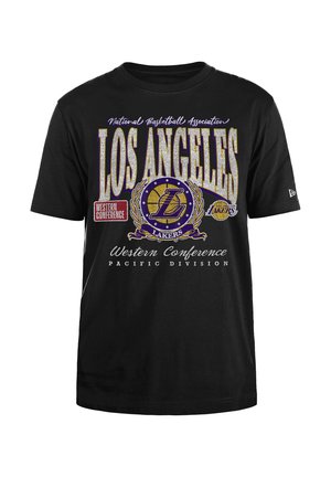New Era LIFESTYLE - LOS ANGELES LAKERS - T-Shirt print - schwarzlila