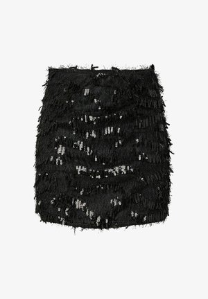 Pieces, MINI SKIRT PCERUN GLITTER - Минипола - black1