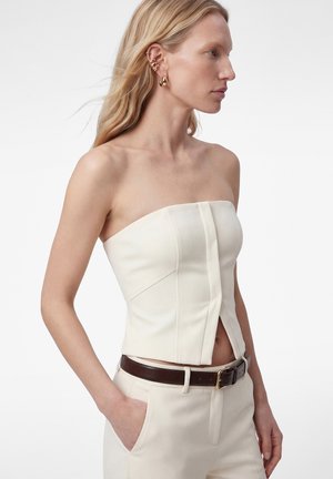 Koton, STRAPLESS BLOUSE . - Blouse - beige