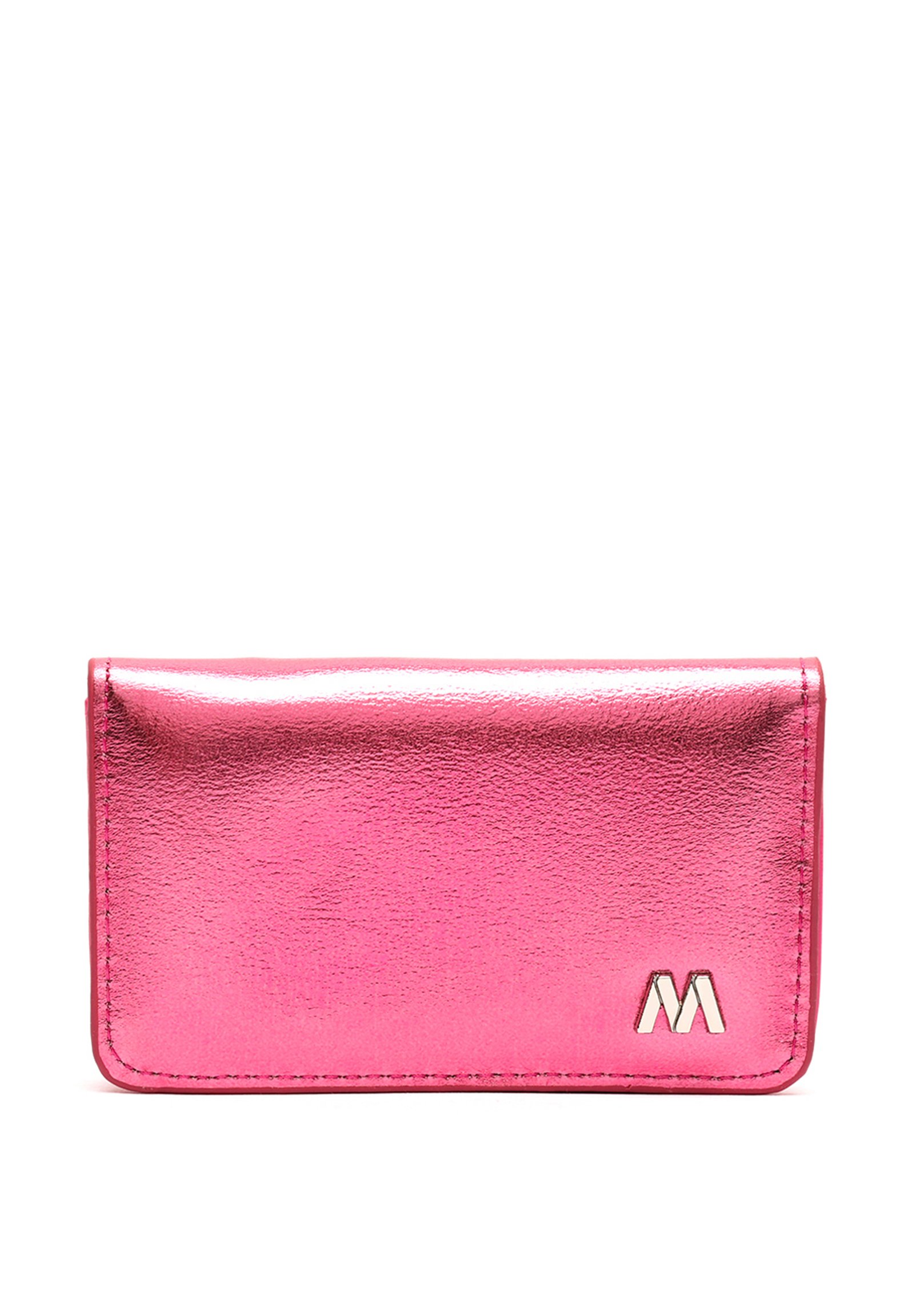 Stylischer MISAKO Kartenhalter Für Damen - Metallic-Look In Silber, 8x12x2 Cm