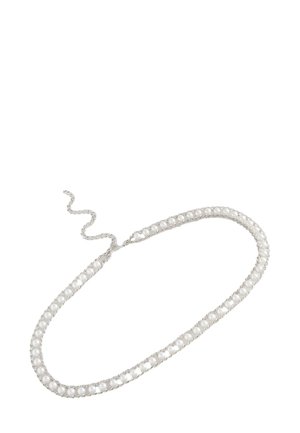 Opasok - silver tone pearl bead