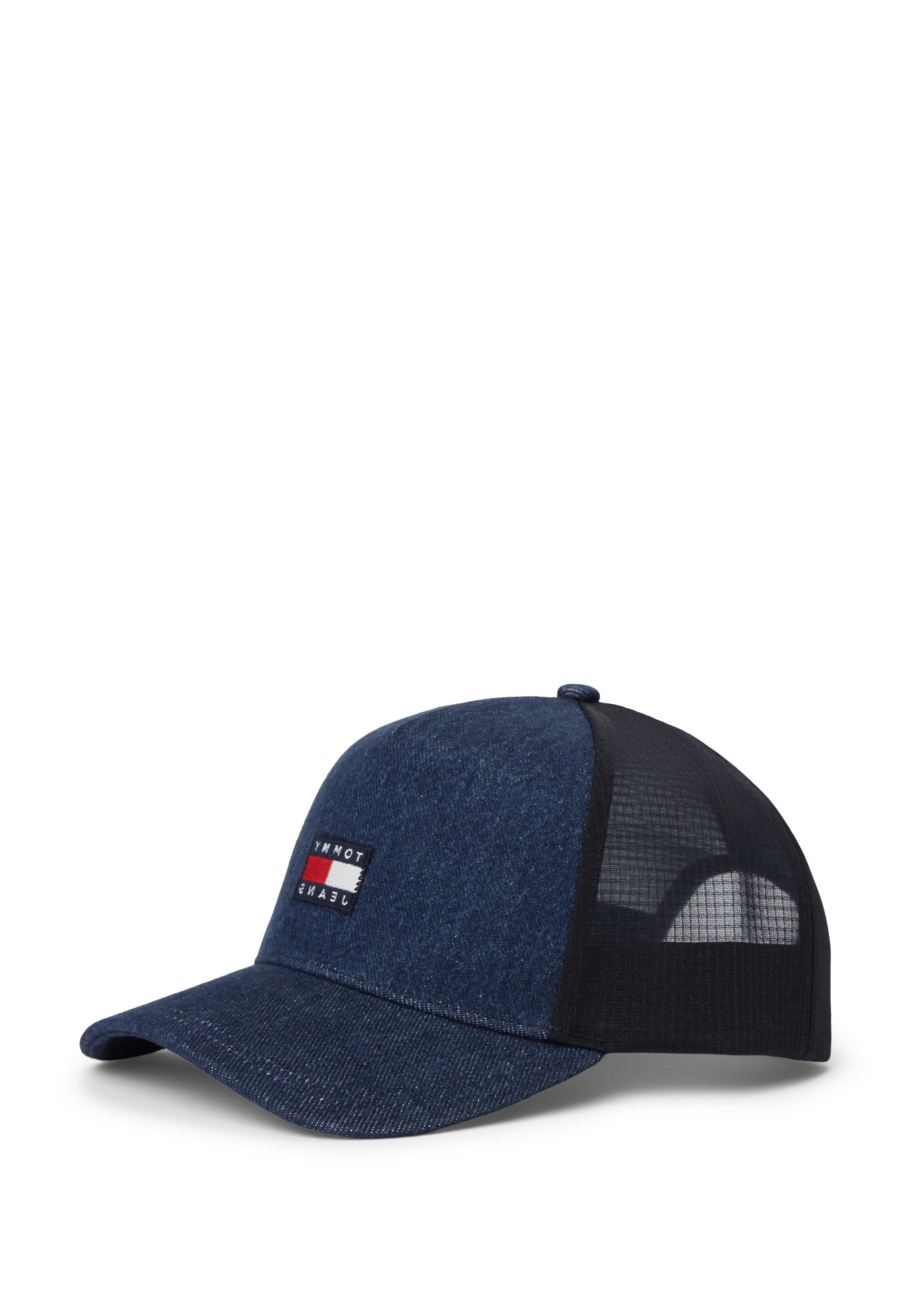 Tommy Jeans HERITAGE LOGO DENIM MESH TRUCKER CAP - Cap - denim