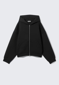 OVERSIZED SCUBA ZIP HOODIE - Sudadera con cremallera - black