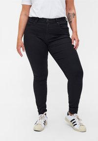 Zizzi - SUPER SLIM AMY JEANS MIT HOHER TAILLE - Jeans Skinny Fit - black Miniatuurafbeelding 1