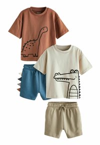 Next SET 2 PACK - REGULAR FIT - Pantalon de survêtement - rust brown ecru cream