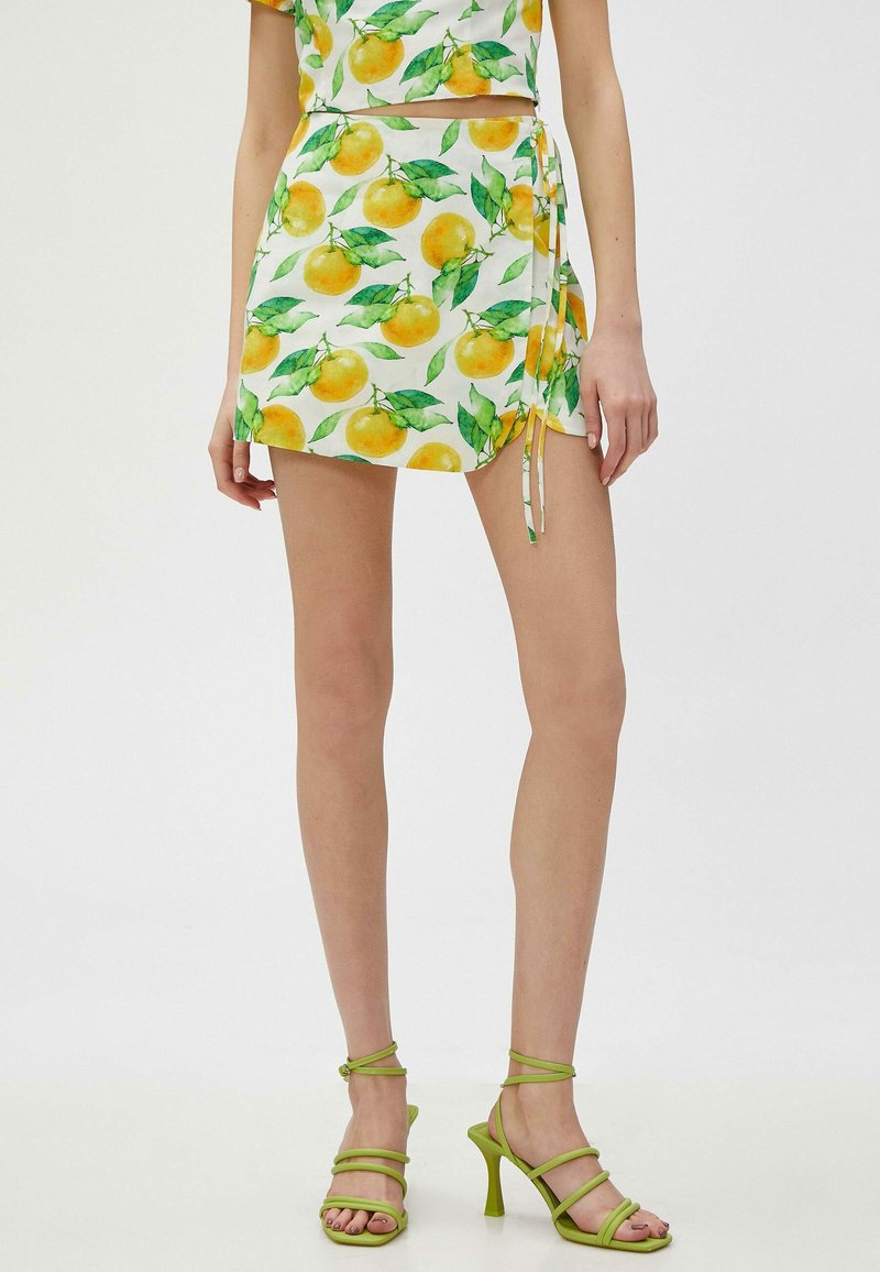 Koton ENVELOP PRINTED - Wikkelrok - yellow