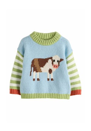 Next, CHARACTER KNITTED CREW NECK JUMPER - Striktrøje - multi bright cow
