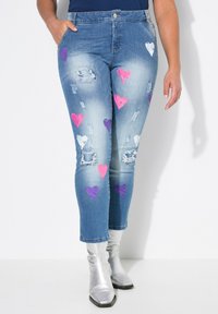 Angel of Style NEON-HERZEN DESTROY-EFFEKTE - Jean slim - blue stone