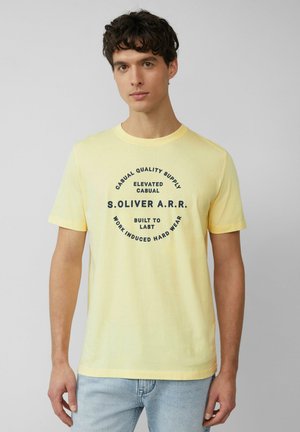 s.Oliver MIT FRONT - Print T-shirt - vanille