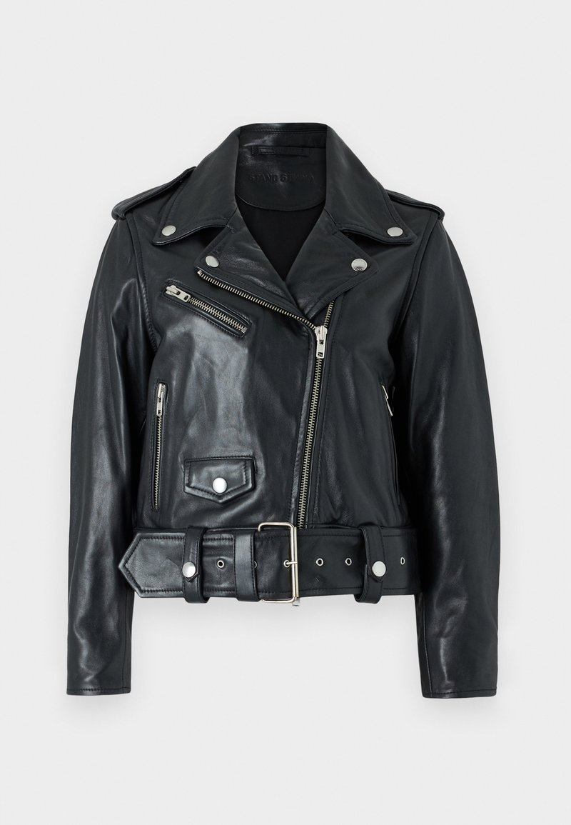 STAND STUDIO Leren jas zwart