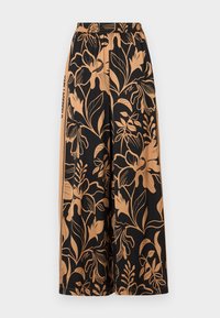 PRINTED PANTS - Kelnės - black