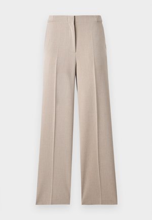 Object, OBJKAMMY WIDE PANTS - Παντελόνι - silver gray melange