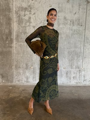 AMARA DRESS - Maxikjoler - khaki