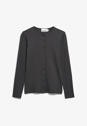 ARMEDANGELS, RIB BUTTON - Vest - dark steel