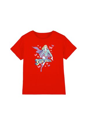 Cotton Soul, DC SUPERGIRL PASTELS UNISEX - Print T-shirt - red