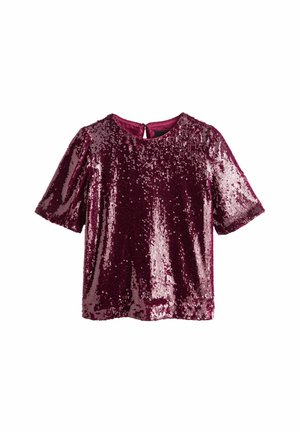 SEQUIN-REGULAR FIT - Pusero - burgundy red