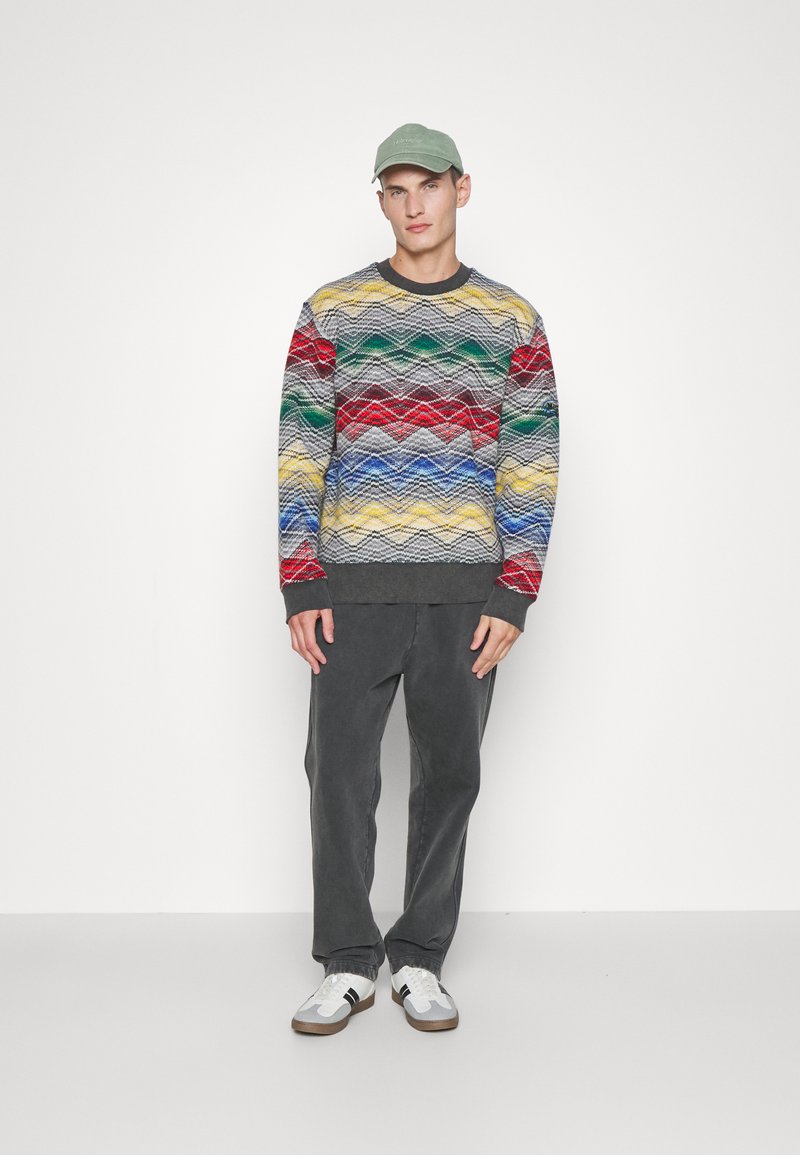 Missoni Sport CREWNECK - Strickpullover - multicolor/yellow/grey 