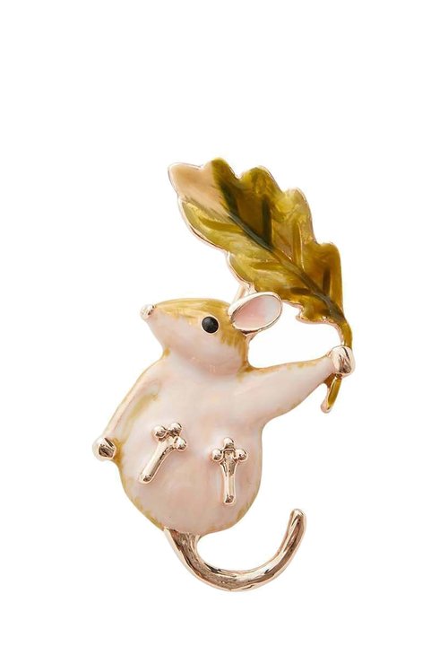Dormouse Enamel Brooch by Fable England