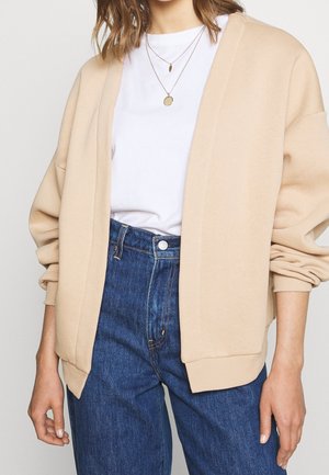 Felpa con zip - beige
