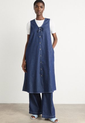 AIR PAULINE DRESS - Denimkjoler - dark blue denim