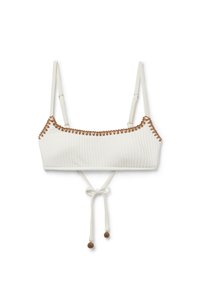BICOLOR - Bikini-Top - white