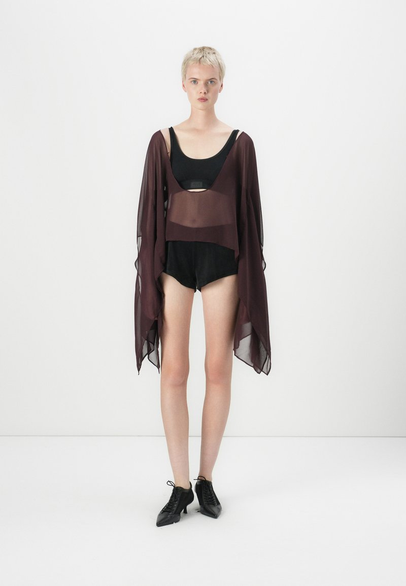 Jaded London - LONGSLEEVE CAPE - Blouse - brown, Enlarge