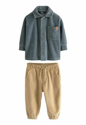SET - Träningsbyxor - blue tan brown
