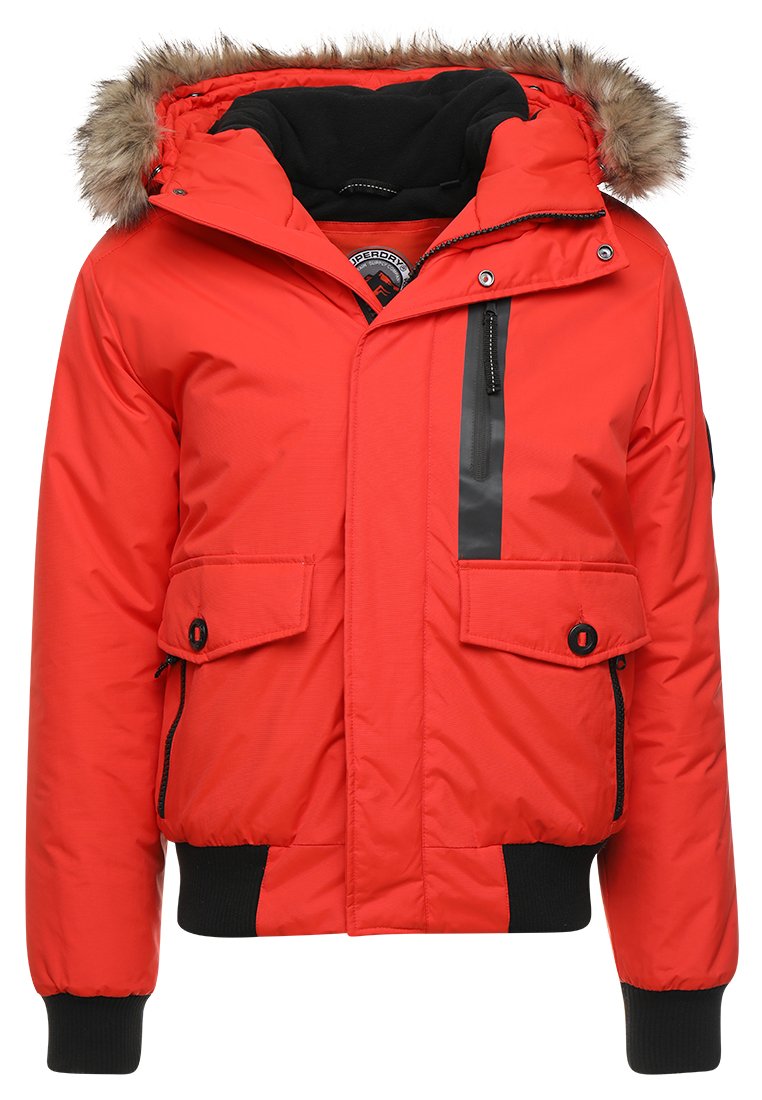 Superdry EVEREST Veste d'hiver bold orangeorange Blouson homme Superdry Everest Bomber rouge orange