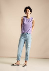 Street One JERSEY TOP - Linne - lila