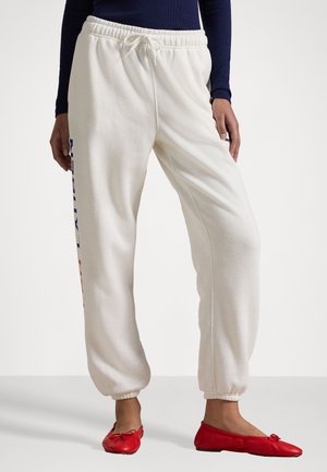 LOGO & FLAG FLEECE SWEATPANT - Treningo apatinė dalis - white