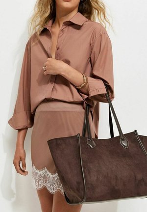 New Look, DARK    WINGED TOTE BAG - Shopping Bag - dark brown