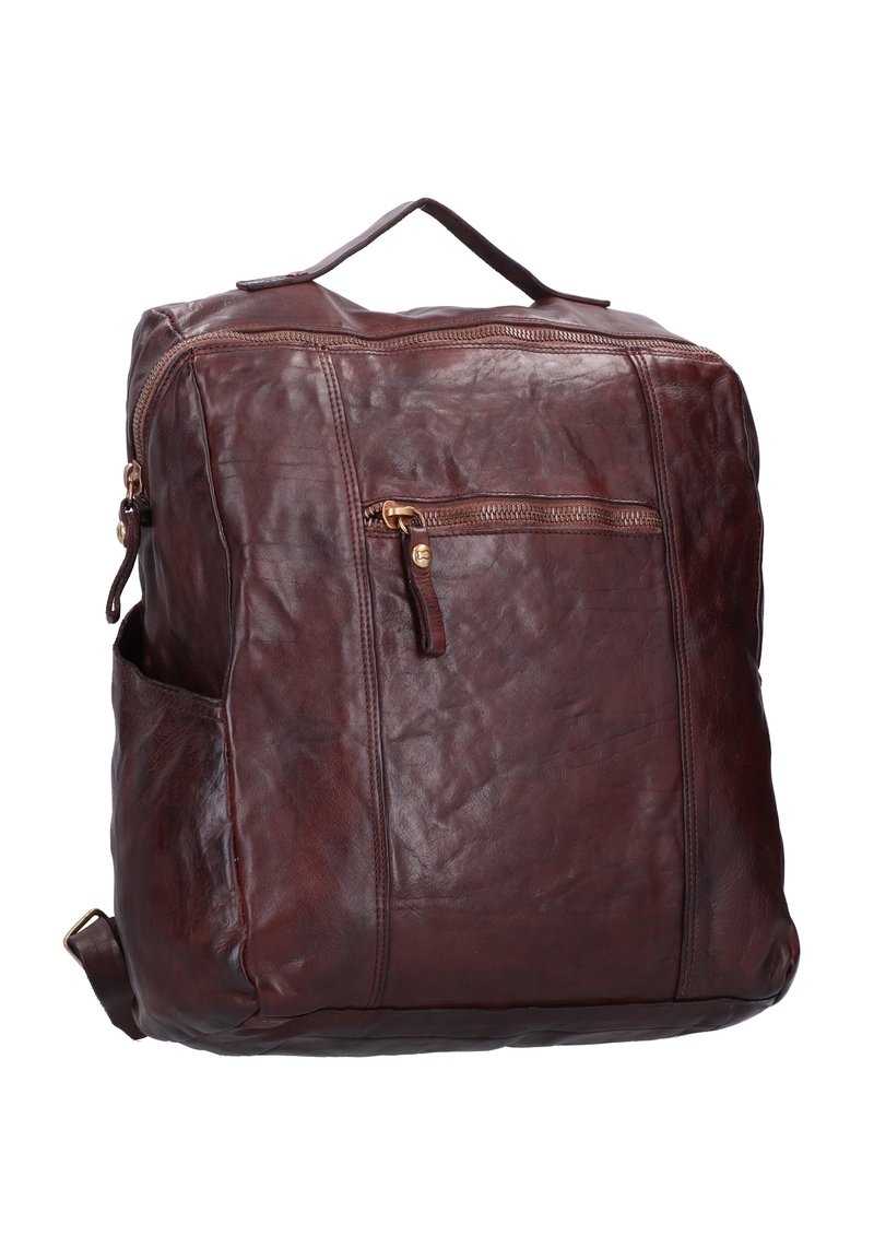 Sac à Dos CAMPOMAGGI Moro En Cuir Marron - NEUF