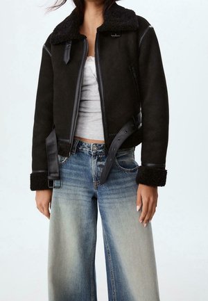 Veste en similicuir - black