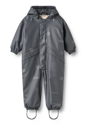 Wheat, THERMO RAINSUIT AIKO UNISEX - Regenanzug - reflective jacquard