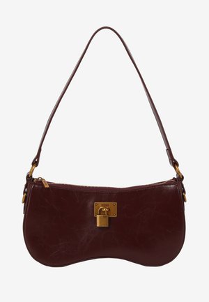 HVISK, BASAL RAW STRUCTURE PADLOCK - Borsa a mano - deep burgundy