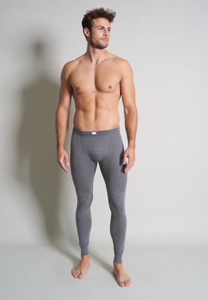 THERMO LANG - Unterhose lang - grau dunkel melange