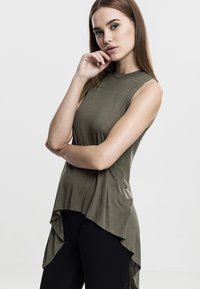 Urban Classics LADIES HILO VISCOSE TOP - Tops - olive