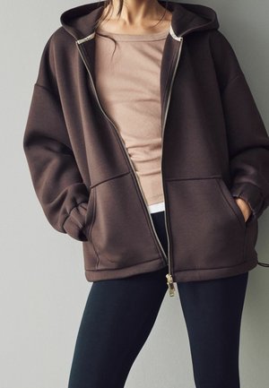 Sweat zippé - brown