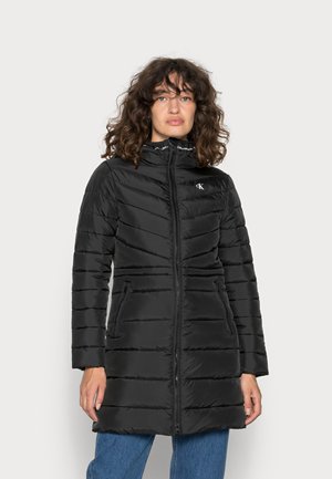 REPEAT LOGO WAISTED JACKET - Zimní kabát - black