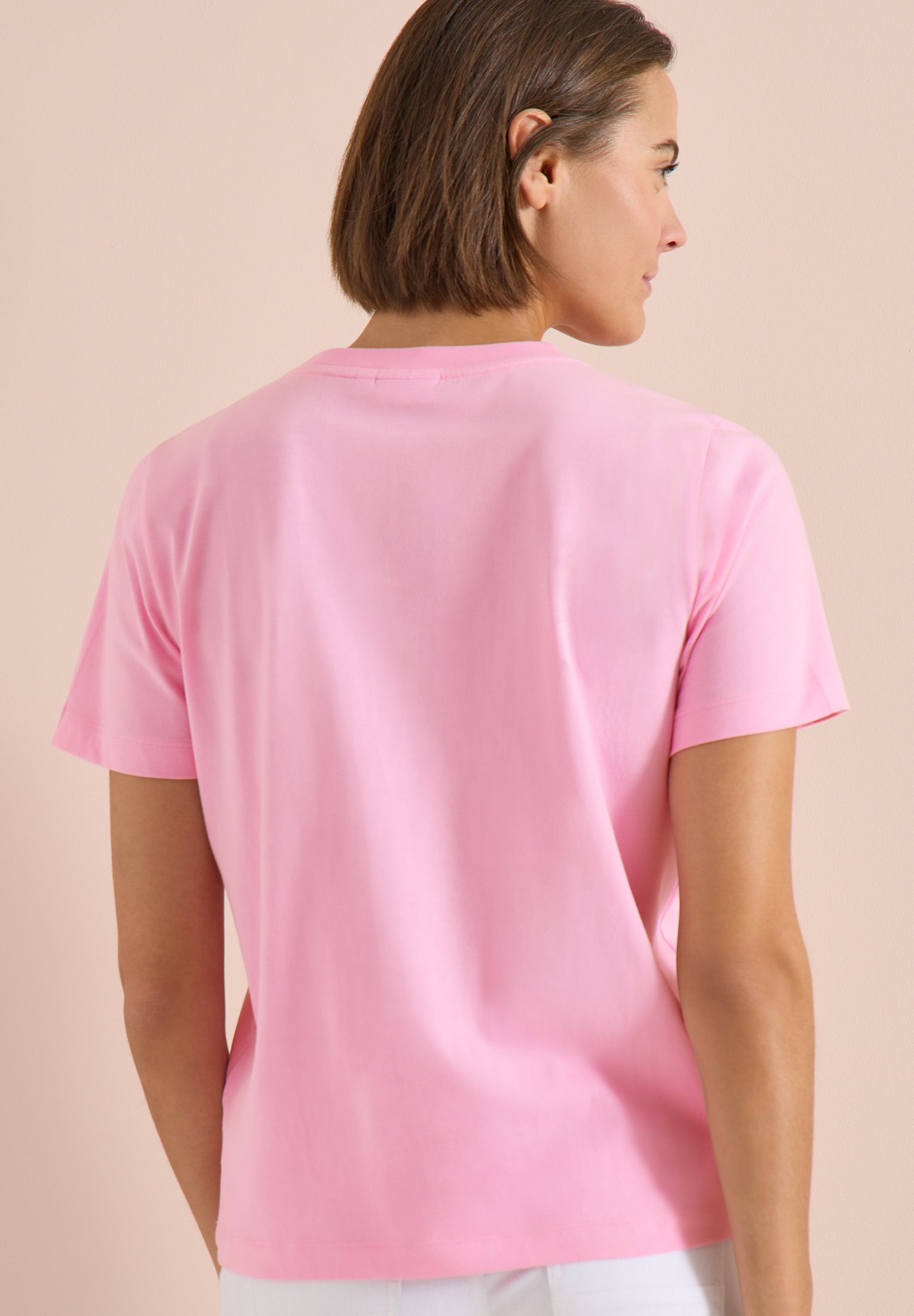 T-shirt Donna CECIL Con Stampa Floreale – Scollo Rotondo, Spalle Leggermente Scese, Vestibilità Casual, Taglia M (64 Cm)
